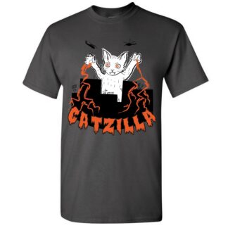 tričko s potiskem Catzilla kočka godzilla